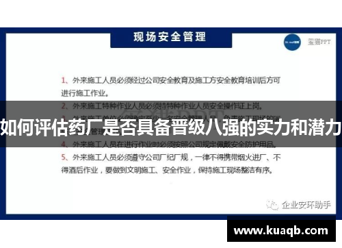 如何评估药厂是否具备晋级八强的实力和潜力 如何评估药厂是否具备晋级八强的实力和潜力